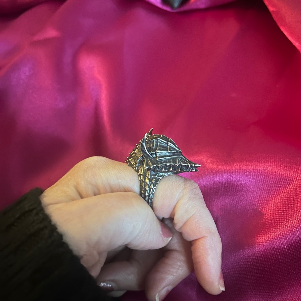 Steel Dragon Biker Ring by Nanamerica Size 7.5